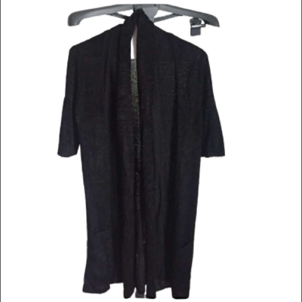 CALVIN KLEIN Black Mesh Cardigan